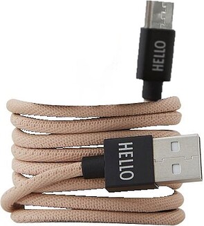 Mikro kabelis USB Design Letters rozā