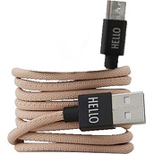Mikro kabelis USB Design Letters rožinės spalvos