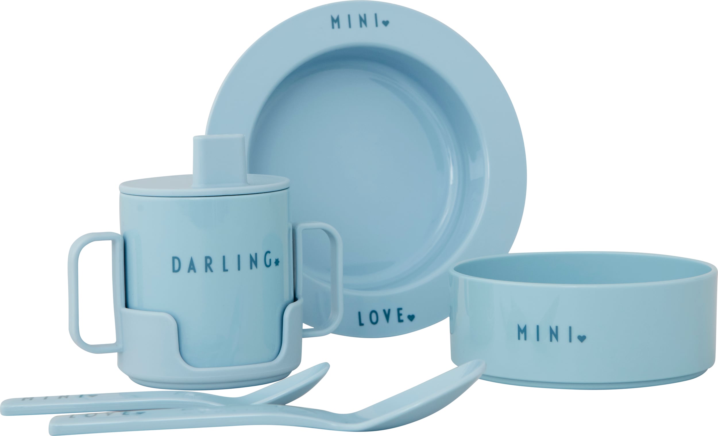 Mini Favourite Baby-Geschirr himmelblau 5 El.