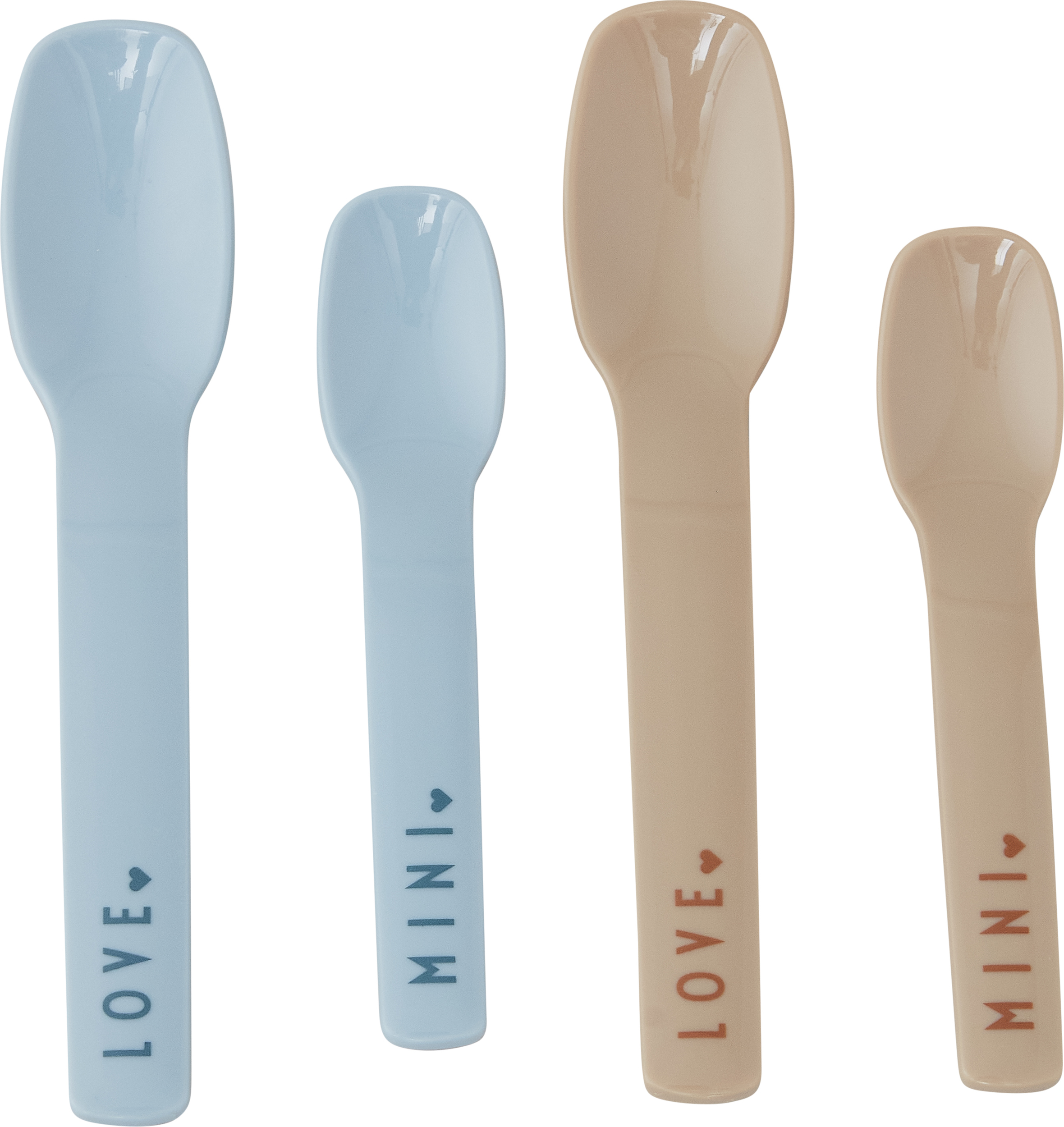 Mini Favourite Babylöffel himmelblau-beige 4 St.