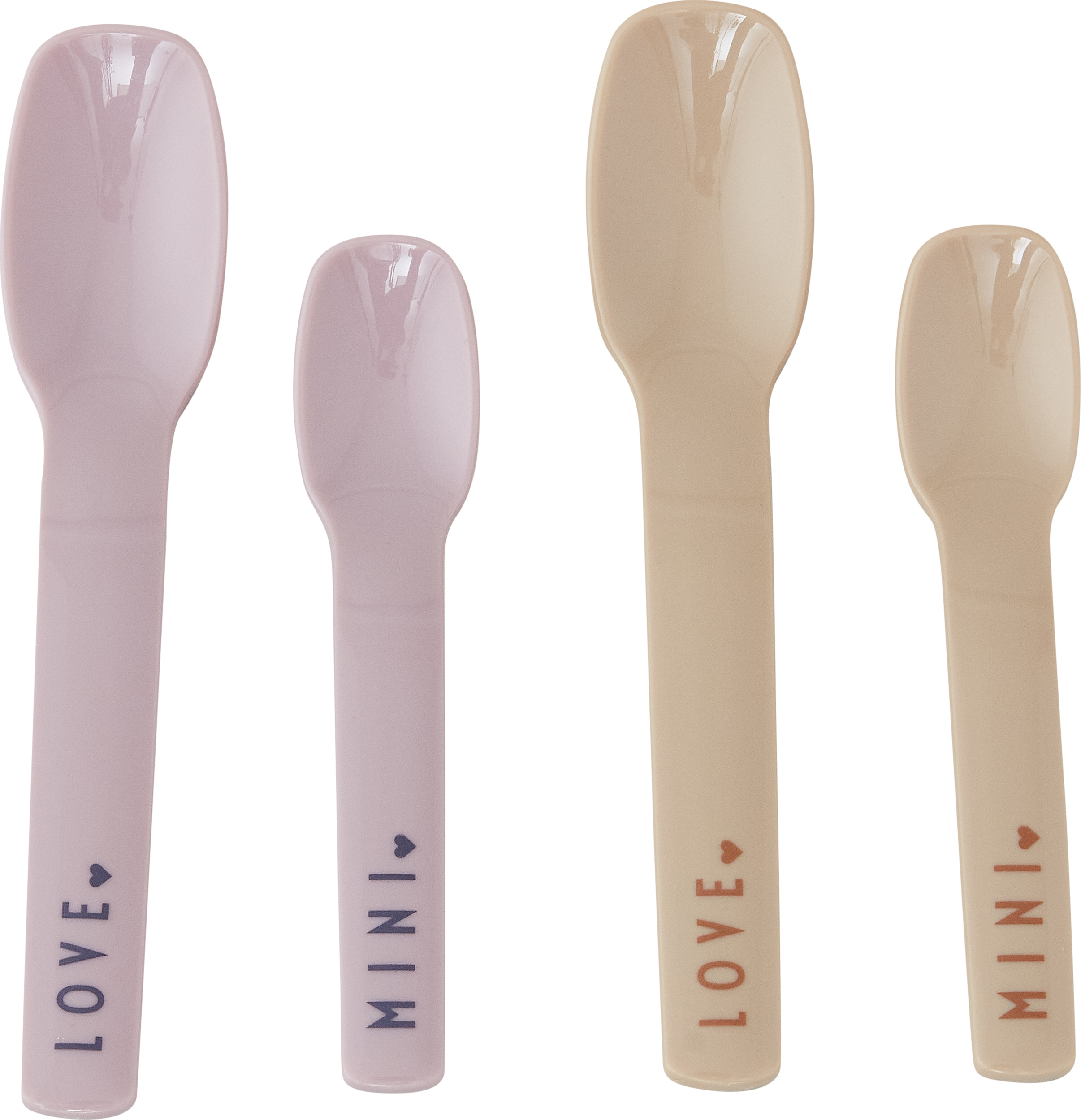 Mini Favourite Babylöffel lavendelfarbig-beige 4 St.