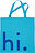 Nákupní taška Design Letters Hi sytě modrá
