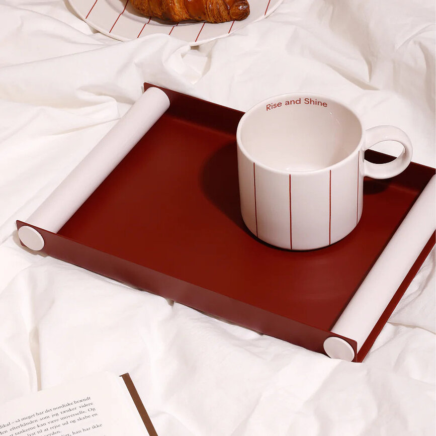 Padėklas Ray Tray L, rožinis