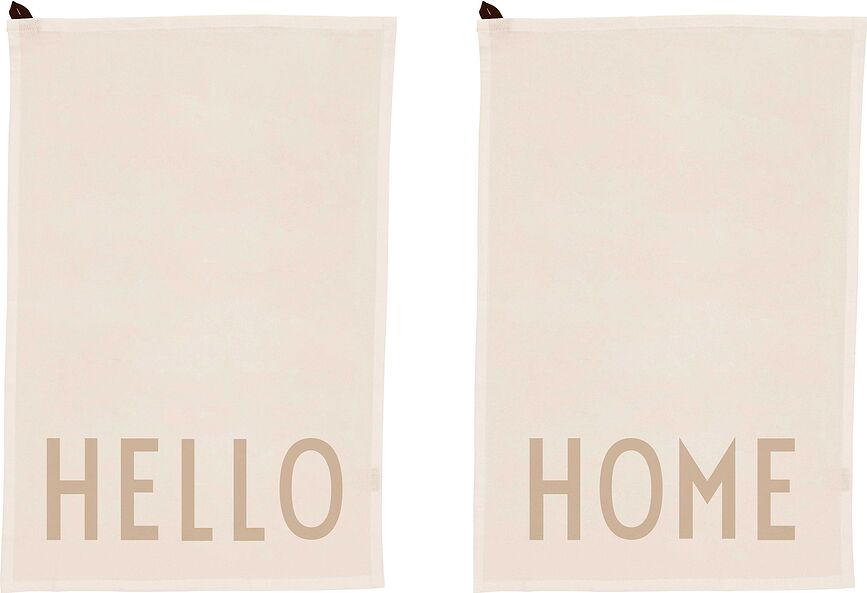 Paños de Cocina Favourite Hello Home, crema, Pack de 2