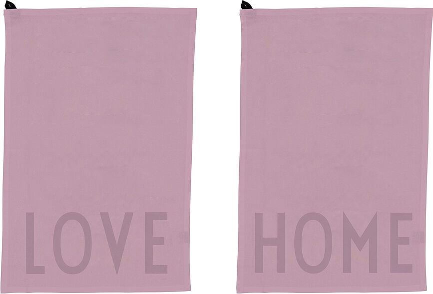 Paños de cocina Favourite Love Home, color lavanda, Pack de 2 unidades