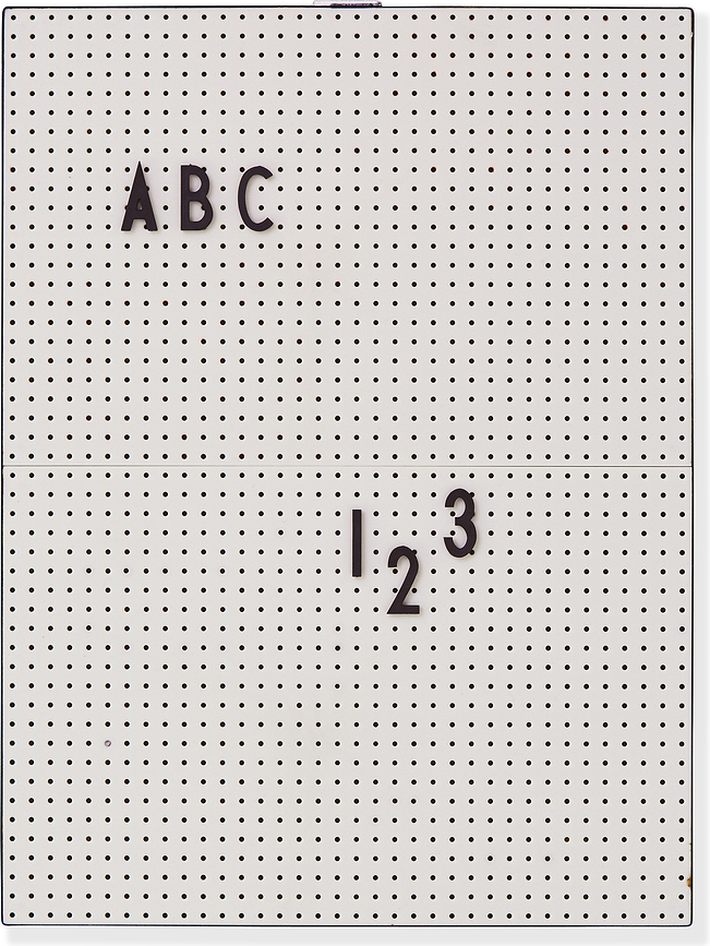 Pizarra A4 Design Letters, gris claro