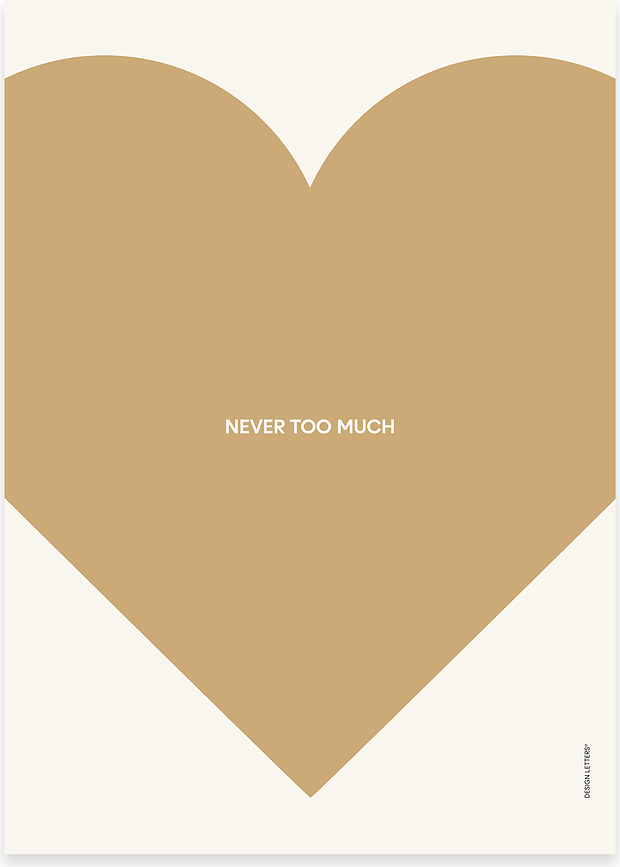 Plakat Love 50 x 70 cm, beige