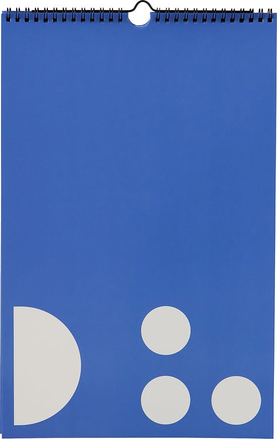 Planificador mensual de pared Design Letters, azul cobalto