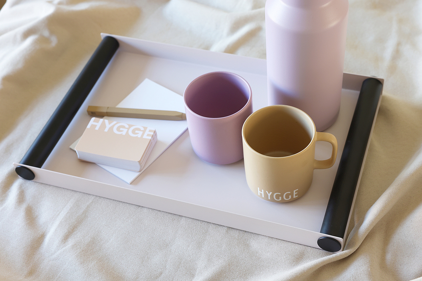 Ray Plateau de Service grand, beige et cobalt