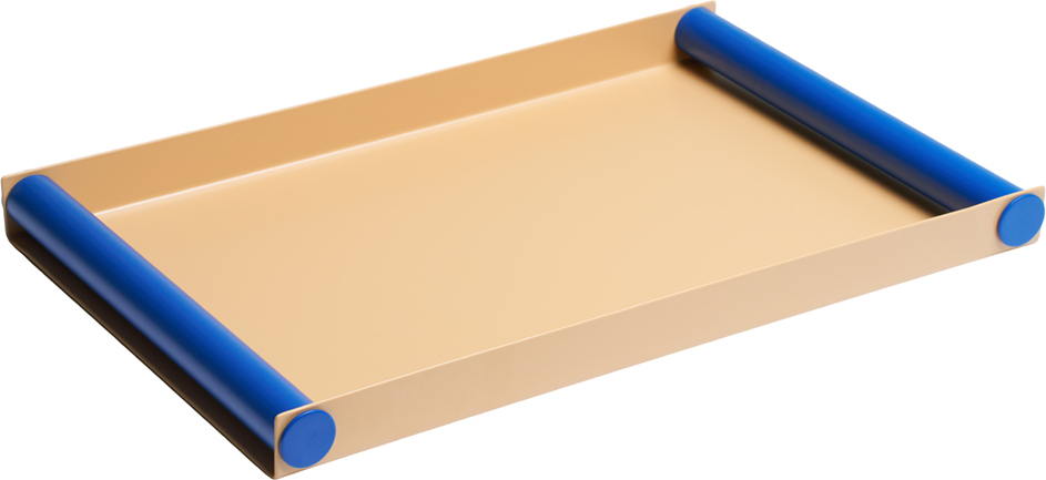 Ray Serviertablett groß beige-kobalt