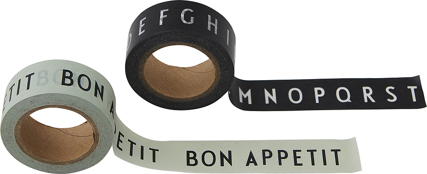 Say It With Tape ABC Bon Apetit Tape black and green 2 pcs