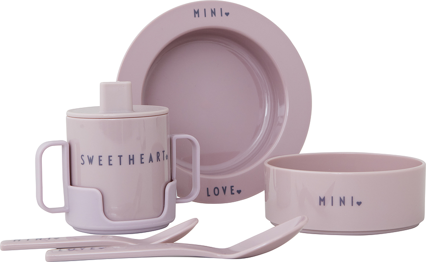 Stoviglie per bambini Mini Favourite lavanda 5 el.