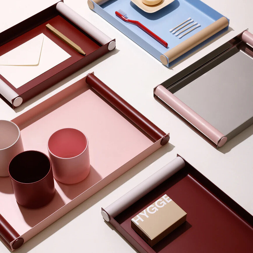 Taca do serwowania Ray Tray L różowa