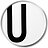 Тарілка порцелянова AJ літера U