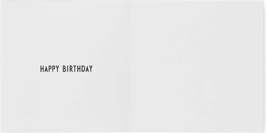 Tarjeta de Cumpleaños infantil Design Letters, para 4 años, blanca