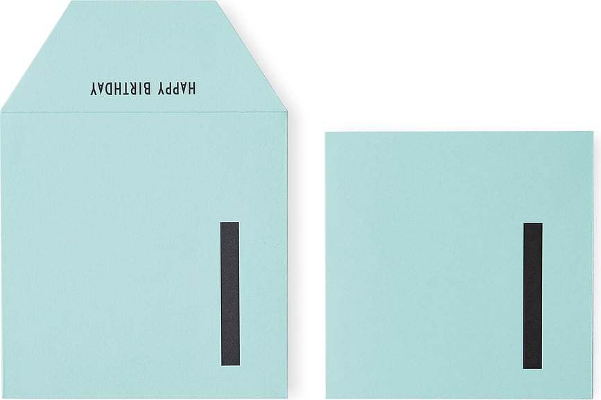 Tarjeta de Cumpleaños Design Letters, para el primer año, color menta