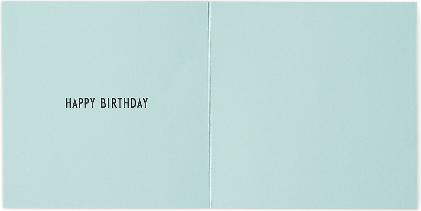 Tarjeta de Cumpleaños Design Letters, para el primer año, color menta