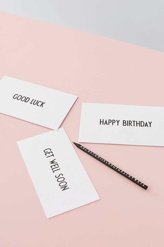 Tarjeta de felicitación Design Letters Love