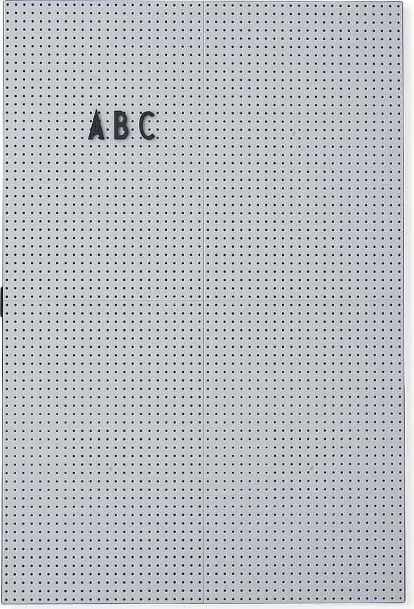 Tavle Design Letters A3 lysegrå