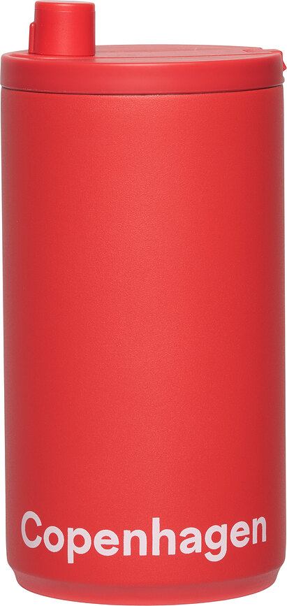 Taza de Viaje Design Letters Copenhagen, 350 ml, coral