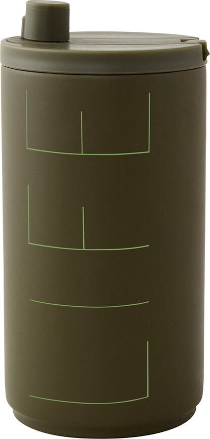 Taza de Viaje Design Letters Life, 350 ml, verde oliva