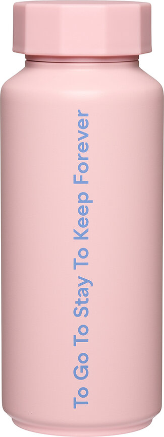 Termo steklenica Tone-On-Tone To Go To Stay To Keep Forever, rožnata
