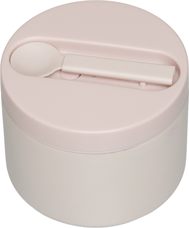 To Go Boîte Repas Isotherme petite, beige, avec cuillère, Set 2 pièces