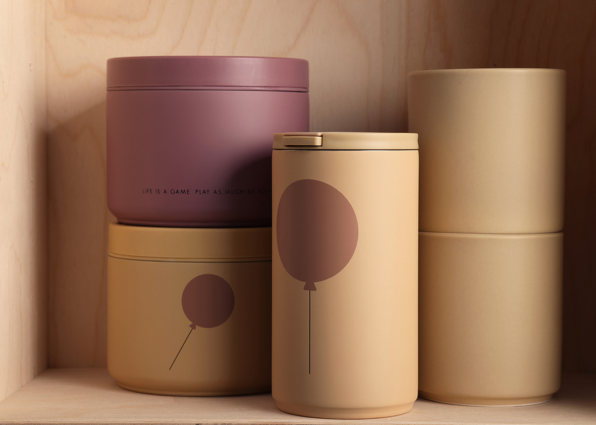 To Go Παιδικό Δοχείο Φαγητού, με κουτάλι, ροζ της σκόνης, 2 τμχ