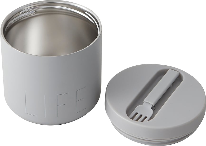To Go Life Termo Posuda za Hranu velika s vilicom siva Set od 2 dijela