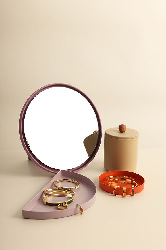 Treasure Δίσκοι διακοσμητικοί, λεβάντα και τερακότα, 4 τμχ