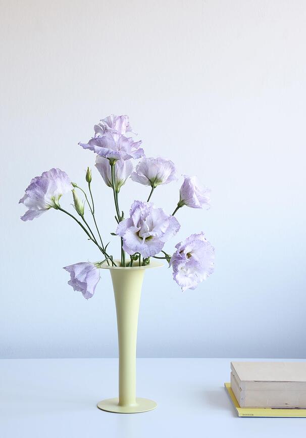 Trumpet Vase et Bougeoir 2-en-1, jaune