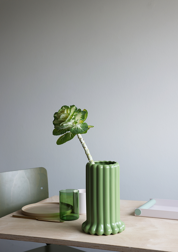 Tubular Βάζο, 24 εκ., μπεζ