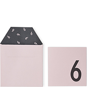 Vaikų gimtadienio atvirukas Design Letters 6 metai rožinės spalvos