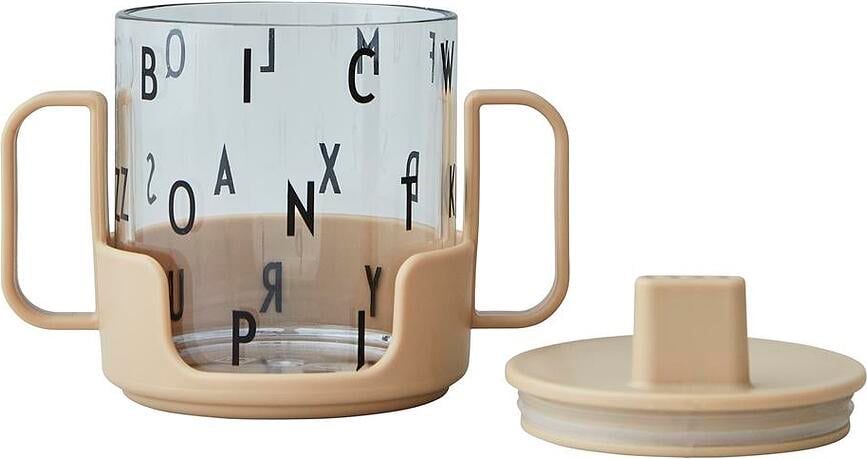 Taza infantil de Tritán y cristal Grow, mostaza, Set de 3 piezas