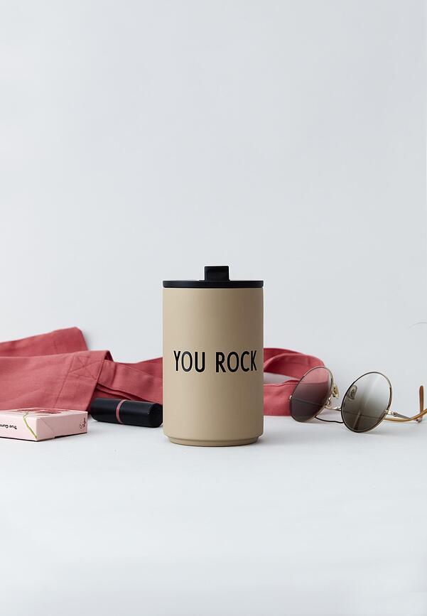 Taza térmica Design Letters Life is a Journey, turquesa