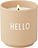 Vela aromática Design Letters Hello