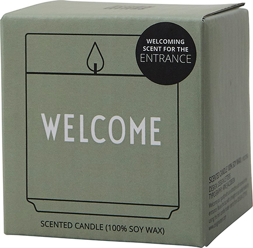 Vela aromática Design Letters Hello