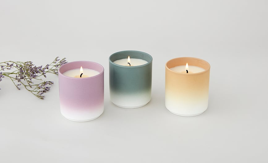 Vela aromática Dip Dye, aroma lavanda