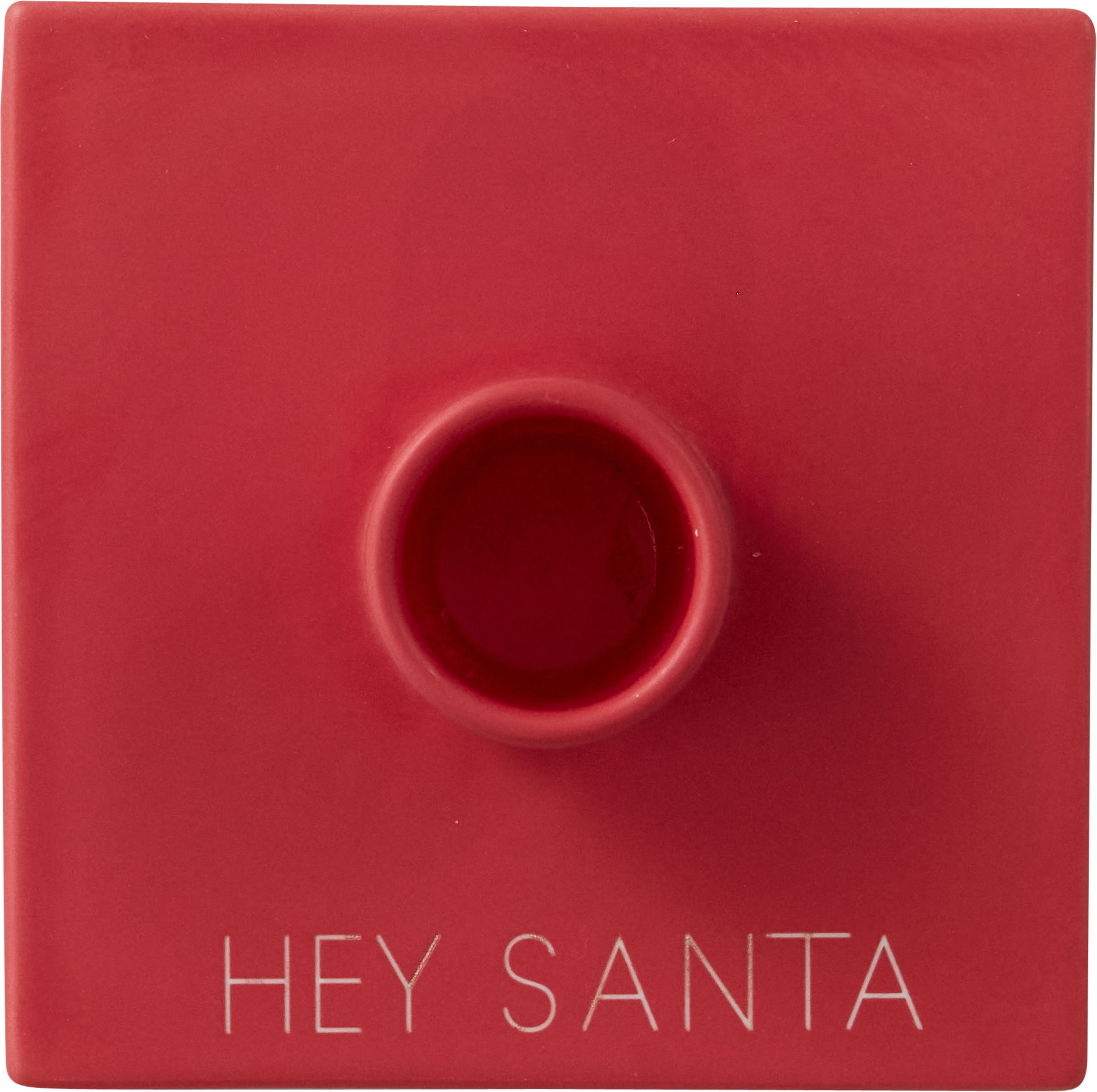 Xmas Hey Santa Klassischer Kerzenhalter rot