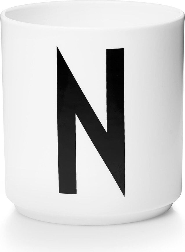AJ Mug lettre N, en porcelaine