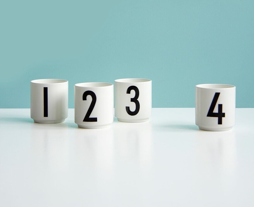 AJ Κούπες Espresso, λευκές, 4 τμχ