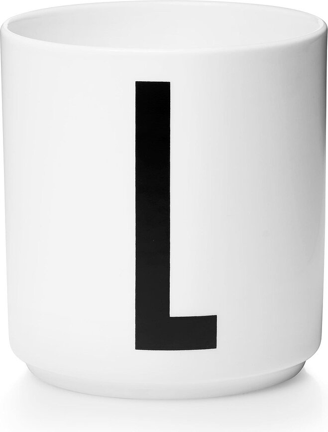 AJ Skodelica z črko L, porcelanasta