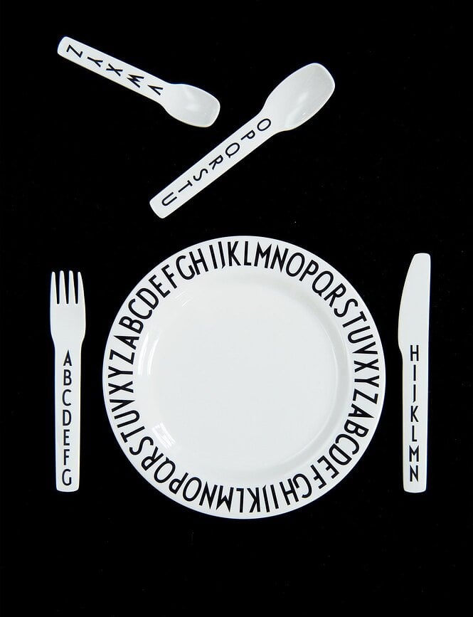 Cubiertos infantiles AJ Kids, verdes, Set de 4 piezas