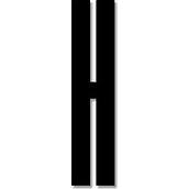 Design Letters H Letter 8 cm H black acrylic
