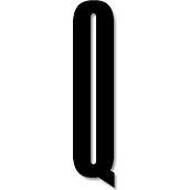 Design Letters Q Buchstabe 8 cm Q schwarz aus Acryl