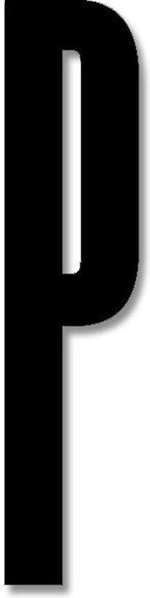 Design Letters Täht 8 cm P must akrüül