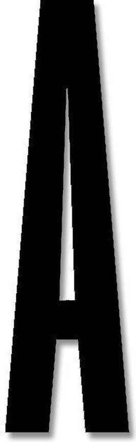 Letra acrílica Design Letters, 8 cm, negra