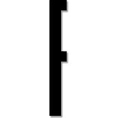 Litera czarna akrylowa 8 cm Design Letters F