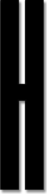 Litera czarna akrylowa 8 cm Design Letters H