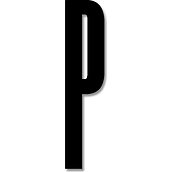 Litera czarna akrylowa 8 cm Design Letters P
